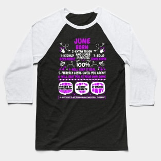 June Born Baseball T-Shirt